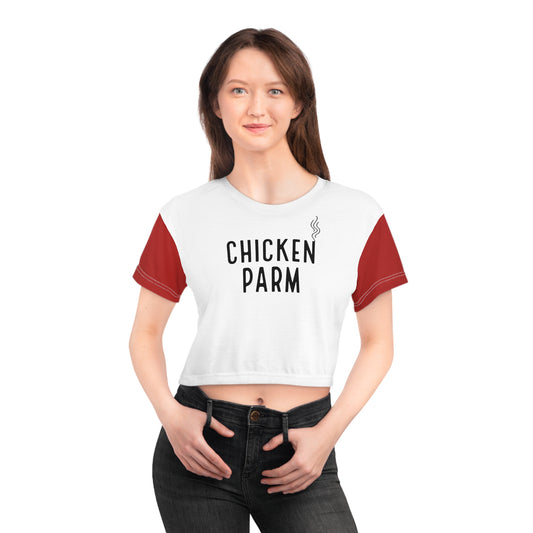 Chicken Parm Red Crop Tee