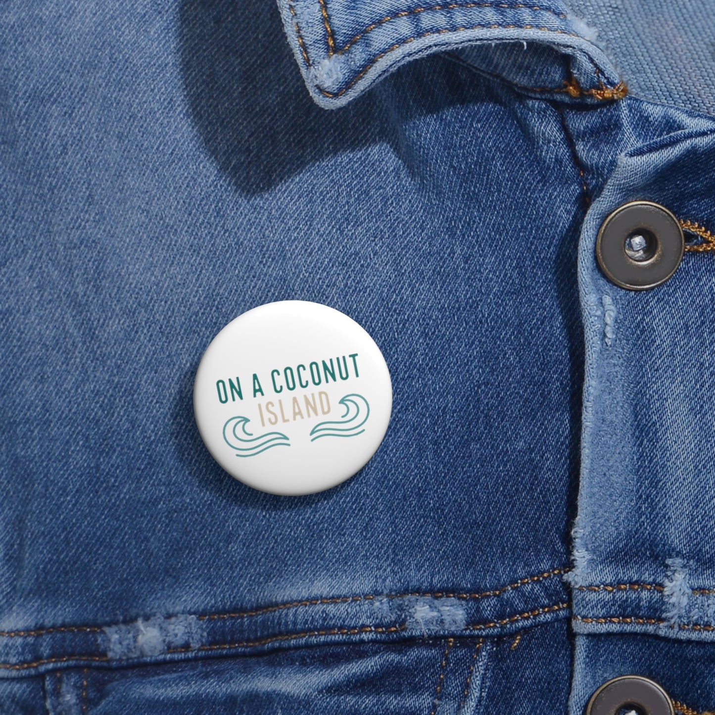 Coconut Island Pin Button