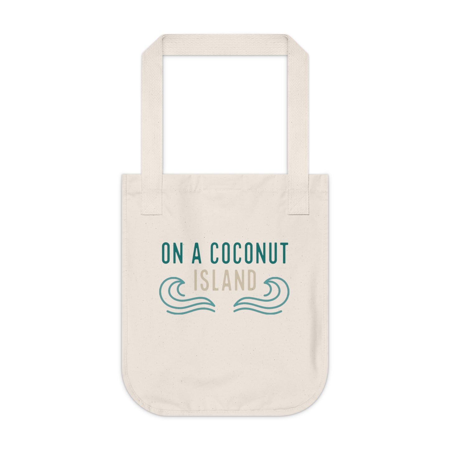 On A Coconut Island Organic Canvas Tote Bag