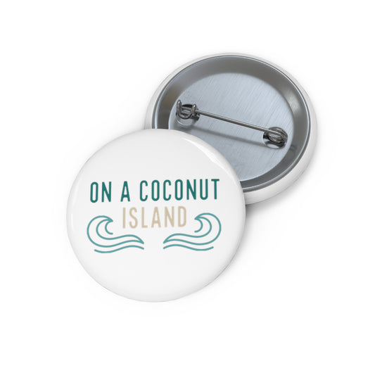 Coconut Island Pin Button