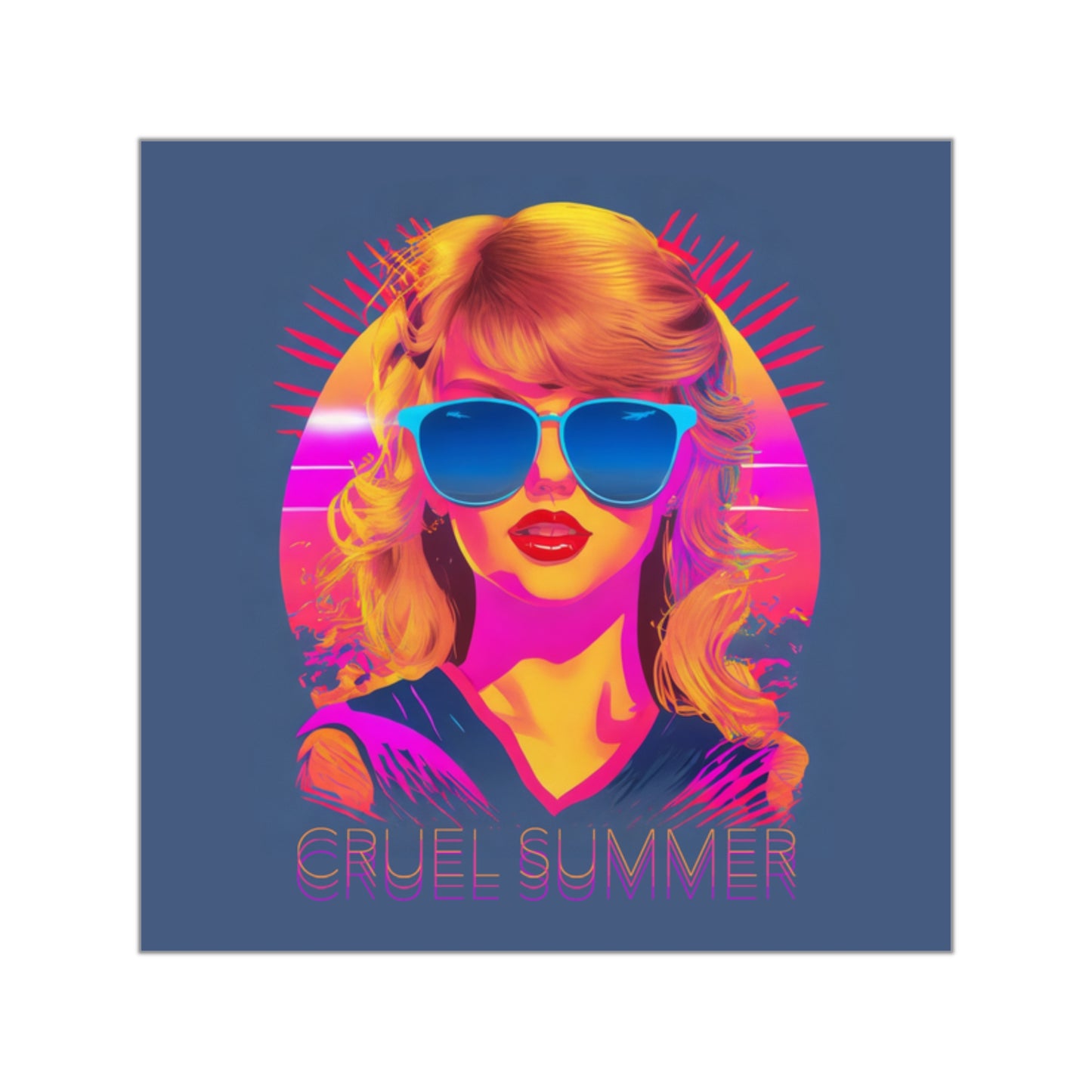 Cruel Summer Square Vinyl Sticker